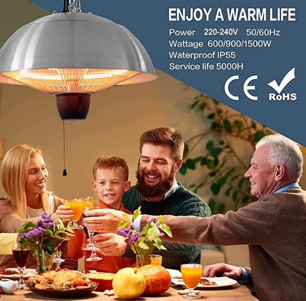 IPX5 waterproof rating heater