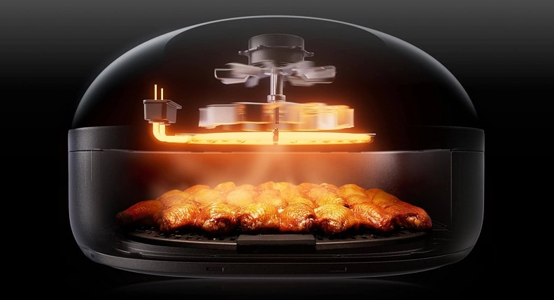 carbon fiber pizza oven heat lamp
